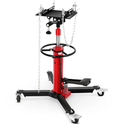 2026 NEW 1100 lb Hydraulic Transmission Jack with 360° Wheels, Telescoping Lift 34"-68" for Garage, Heavy-Duty Transmission Stand