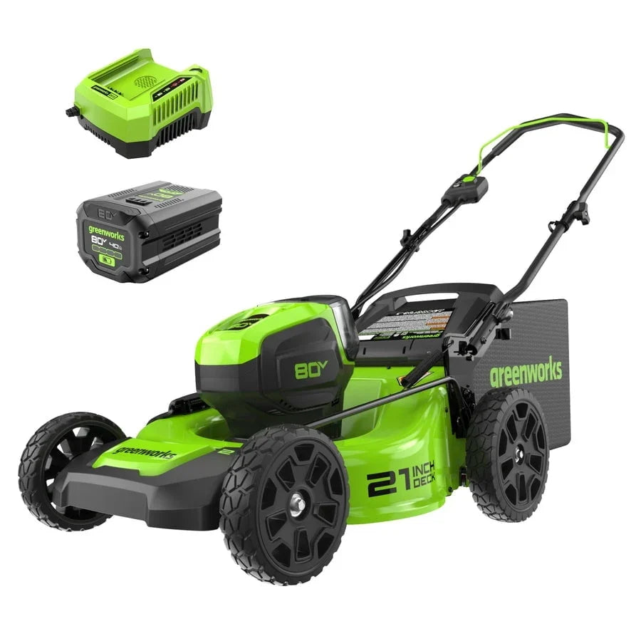 2026 NEW Greenworks 80V 21" Brushless Cordless Push Lawn Mower, 4.0 Ah Battery and Charger Included [75+ Compatible Tools]