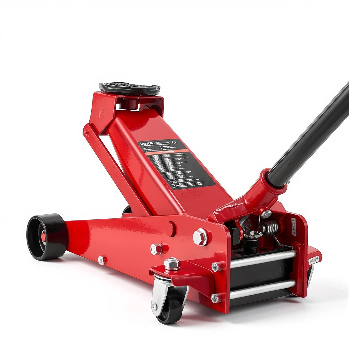 2026 NEW VEVOR Low Profile Floor Jack, 3 Ton (6614 lbs) Capacity, Steel Racing Floor Jack with Single Piston Quick Lift Pump, Hydraulic Trolley Car Lift for Sports Cars, SUVs, Pickups, Lifting Range 5.1"-19.7"